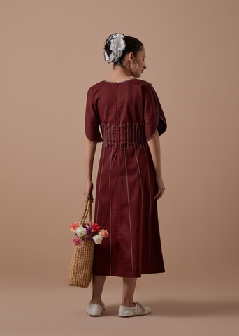 Maroon Sole Dress