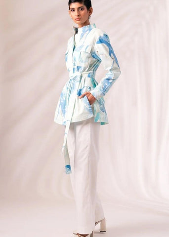 A Model Wearing Multicolor Cotton Twill Brooke Co-Ord Set, curated by Only Ethikal