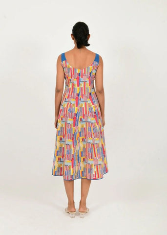 Scribble Multi Doll Linen Dress