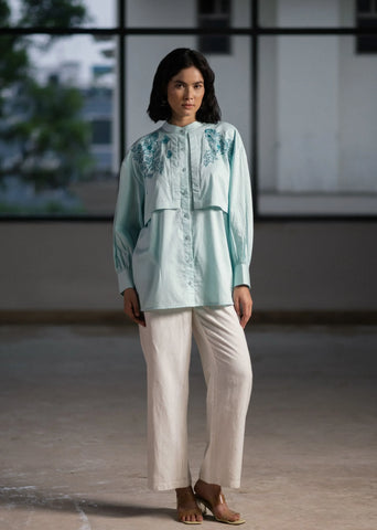 Aqua Winged Shirt