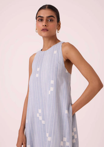 Amaran Blue Ikat Maxi Dress