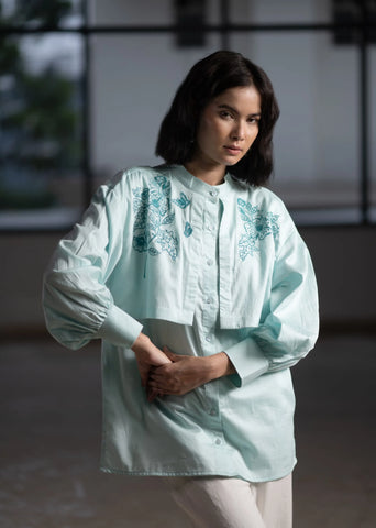 Aqua Winged Shirt