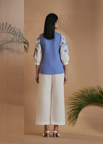 Origani Blue Ivory Petal Safari Co-Ord Set