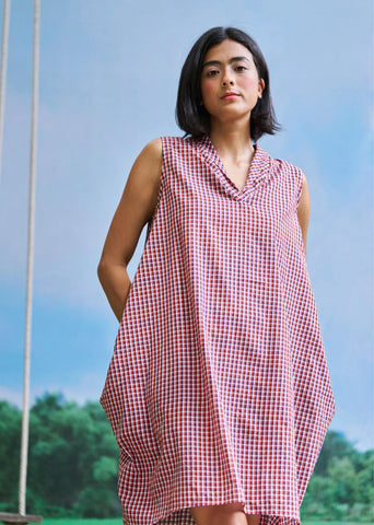 Gaul School Grid Dress