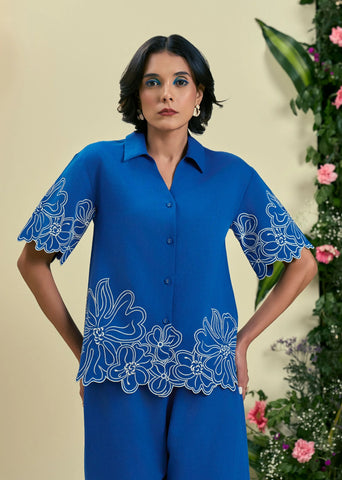 Blue Evaya Co-Ord Set