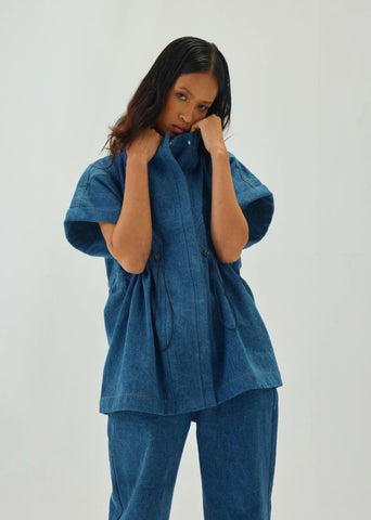 Oversized Sleeveless Denim Jacket