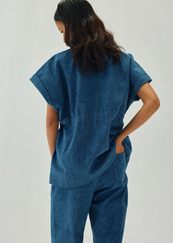 Oversized Sleeveless Denim Jacket