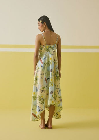 A Model Wearing Multicolor Summer Sea Dress, curated by Only Ethikal