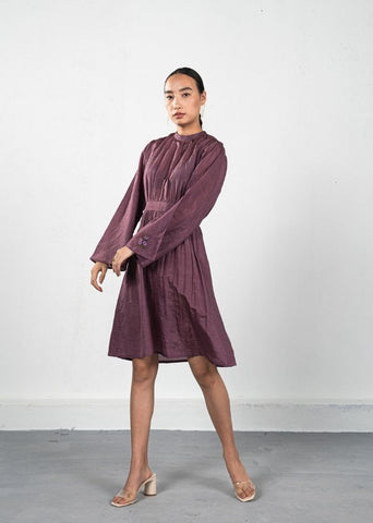 The Dusk Handwoven Silk Dress - onlyethikal