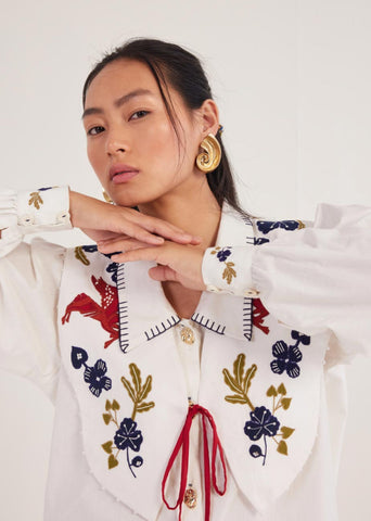 Kiji Embroidered Bib