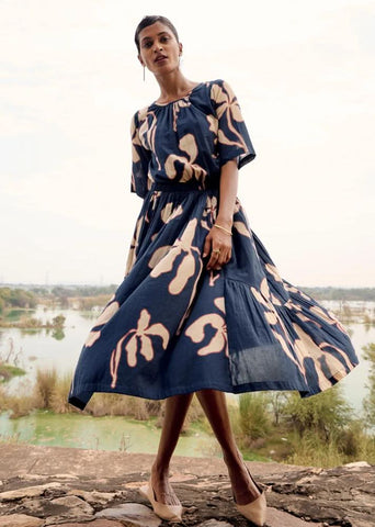 A Model Wearing Multicolor,Pure Cotton Cicada Bird Co-ord Set,curated by Only Ethikal