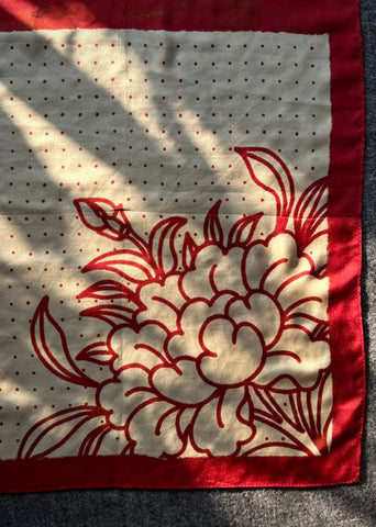 Red- Metok Silk Scarf