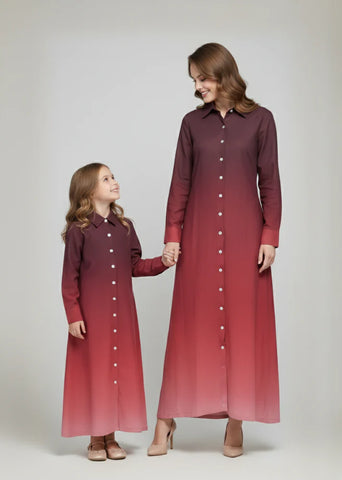 Zahra Ombre Mini Shirt Dress