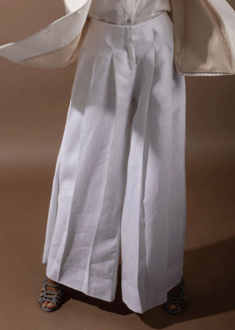 Kiana Linen Pleated Pants