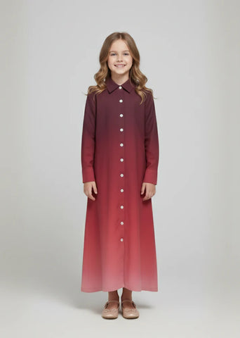 Zahra Ombre Mini Shirt Dress