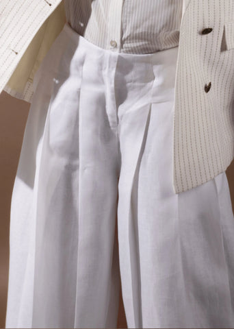 Kiana Linen Pleated Pants