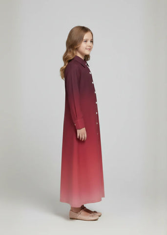 Zahra Rose Ombre Shirt Dress | Mom & Me Duo Set
