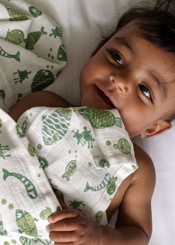 Organic Koi Mint Swaddle