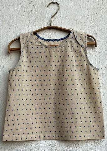 Unisex Organic Zoo Indigo Raidana Jhabla With Indigo Check Pants
