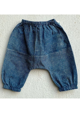 Unisex Organic Zoo Indigo Raidana Jhabla With Indigo Check Pants