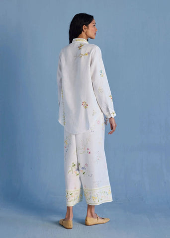 Alila Embroidered Oversized Co-Ord Set-White