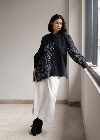 Blossom Black Shirt