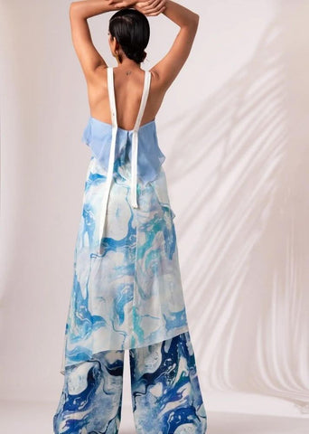 A Model Wearing Multicolor Handloom Cotton Alaya Co-Ord Set, curated by Only Ethikal