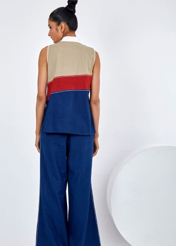 A Model Wearing Multicolor Pure Cotton Bono Multi Co-Ord Set, curated by Only Ethikal