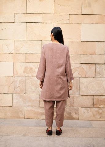 A Model Wearing Brown Wool Brown Iris Coord, curated by Only Ethikal