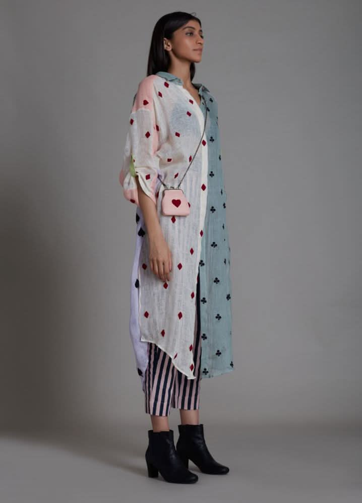 A Model Wearing Multicolor Linen Deck Shirt, curated by Only Ethikal