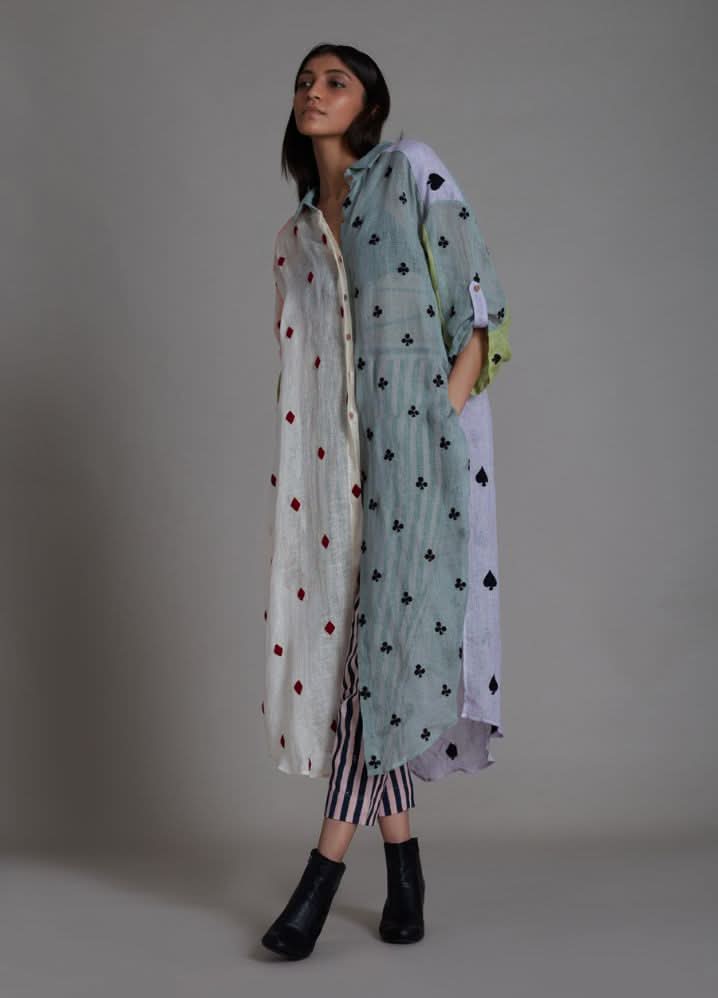 A Model Wearing Multicolor Linen Deck Shirt, curated by Only Ethikal