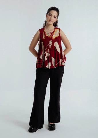 Madder Pleated Top