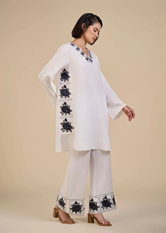 Primrose Co Ord Set In Black Embroidery