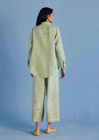Alila Embroidered Oversized Co-Ord Set-Mint