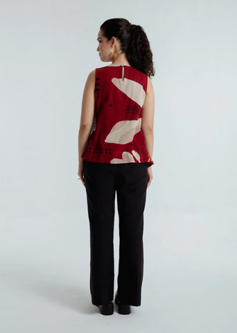 Madder Pleated Top