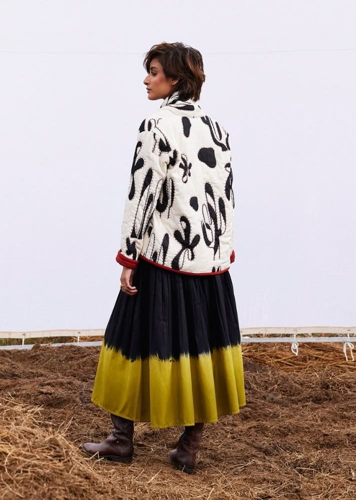 A Model Wearing Multicolor,Pure Cotton Midnight Jacket curated by Only Ethikal