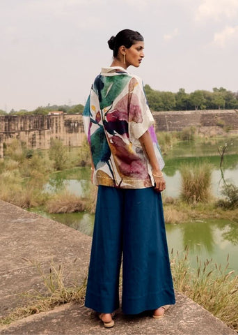 A Model Wearing Multicolor,Pure Cotton Elaenia Co-ord Set,curated by Only Ethikal