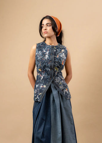 Ida Upcycled Denim Waistcoat