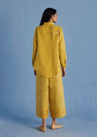 Alila Embroidered Oversized Co-Ord Set-Ochre