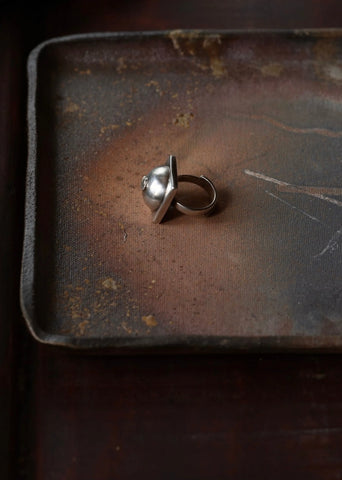 Silver Zub-Dhub Choeten Stupa Ring