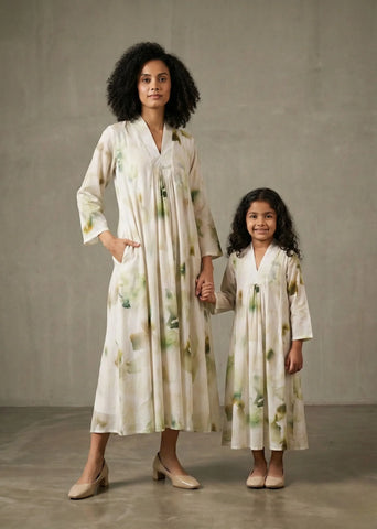 Verdant Muse Panel Dress | Mom & Me Duo Set