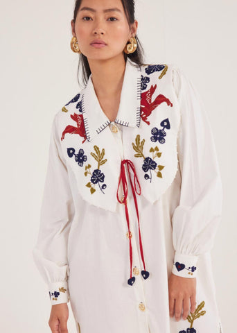 Kiji Embroidered Bib