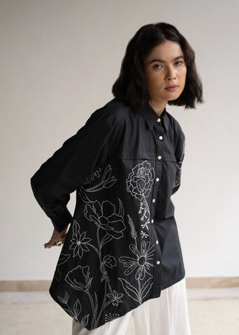 Blossom Black Shirt