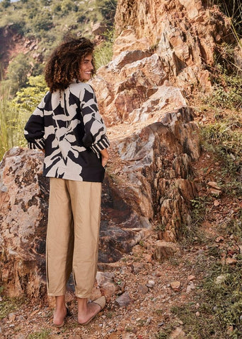 A Model Wearing Multicolor,Pure Cotton Ebony's Desire Jacket curated by Only Ethikal