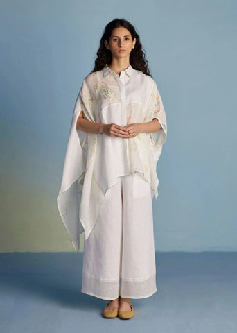Osho Patchwork Kaftan Co-Ord Set-White