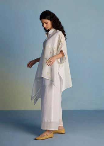 Osho Patchwork Kaftan Co-Ord Set-White