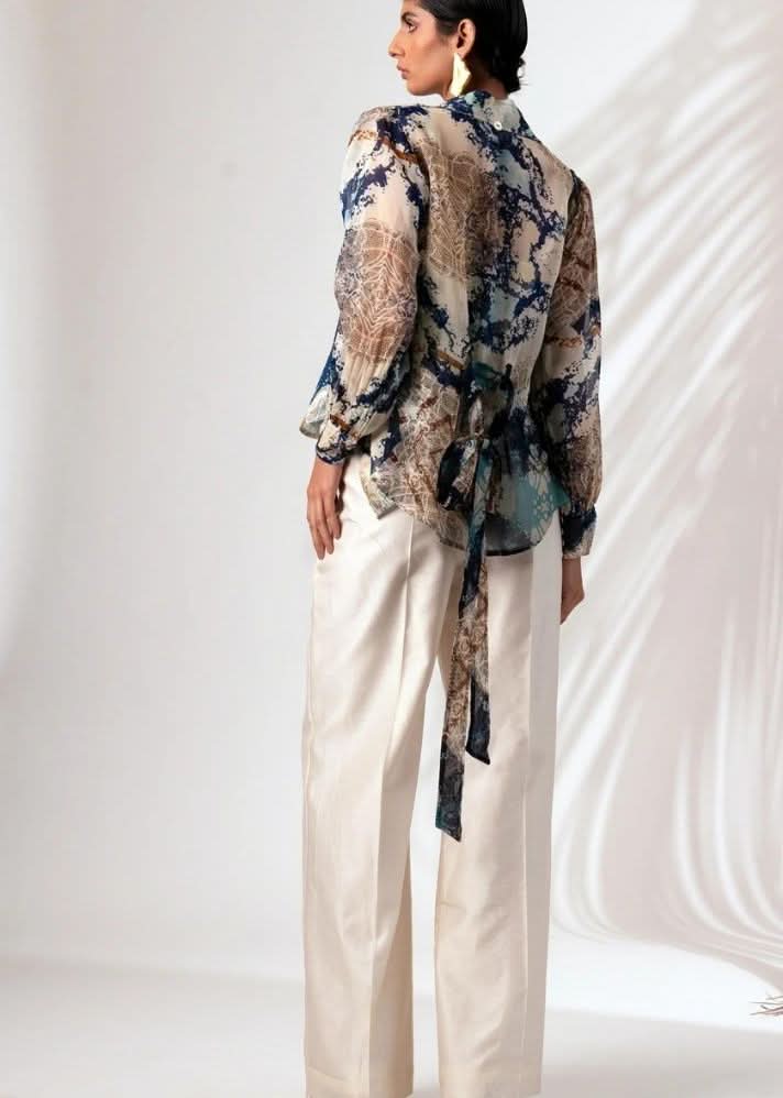 A Model Wearing Multicolor Cotton Twill Crystal Co-Ord Set, curated by Only Ethikal