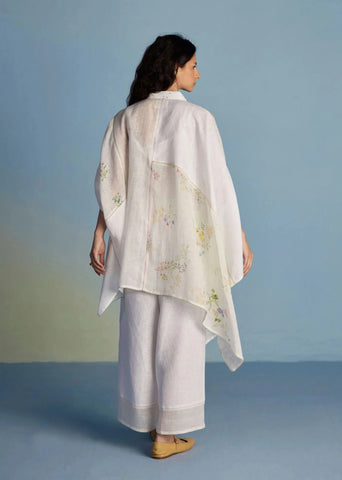 Osho Patchwork Kaftan Co-Ord Set-White