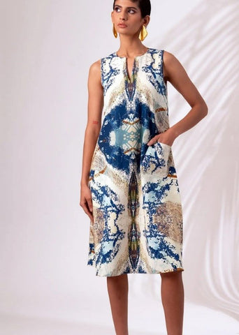 A Model Wearing Multicolor Cotton Twill Fogo Co-Ord Set, curated by Only Ethikal