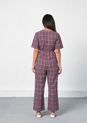 Purple Fields Handwoven Organic Cotton Jumpsuit - onlyethikal